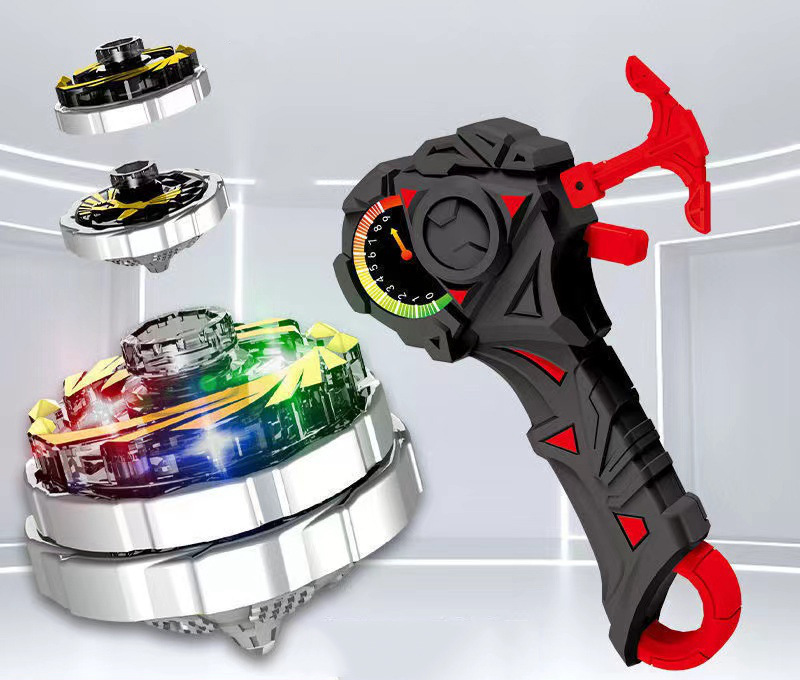 正版陀螺发射器 爆旋战陀合金灯光陀螺 持久旋转弹射战陀对战玩具