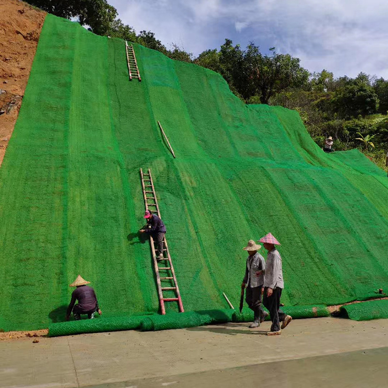 厂家销售护坡三维植被网 公路绿化em4三维土工网垫 植草护坡网