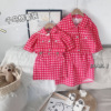 Girls' suits 2021 Summer new pattern Korean Edition fashion Western style children Pink cowboy coat skirt Two piece set Girls' suits 2021 Summer new pattern Korean Edition fashion Western style children Pink cowboy coat skirt Two piece set