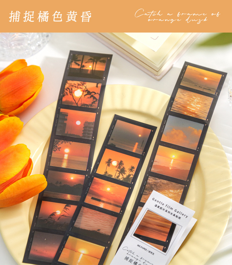 纸先生贴纸包 温柔胶片系列 ins创意diy风景简约手账贴画素材 4款