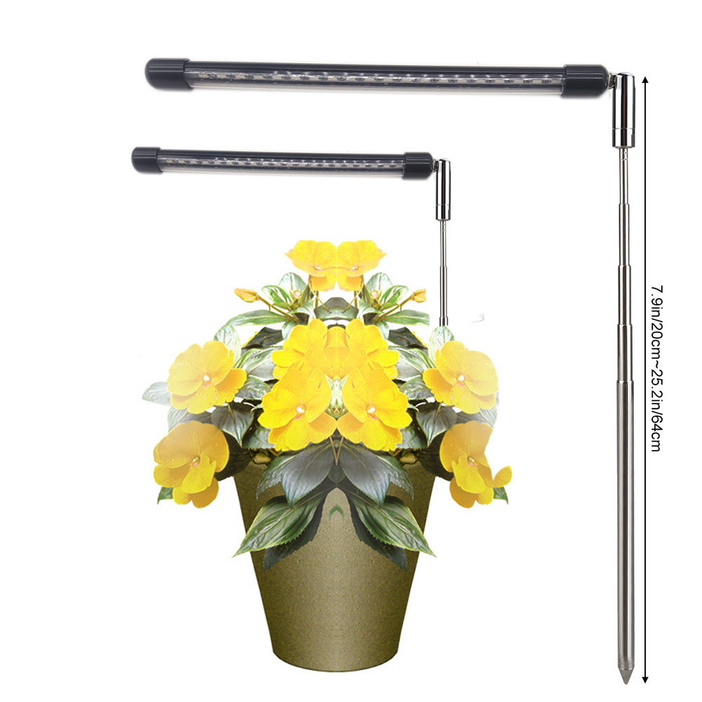 Usb Timing Dimming Floor Outlet Type Plant Lamp Indoor Soil Culture Led Full Spectrum Plant Grow Light Telescopic Rod