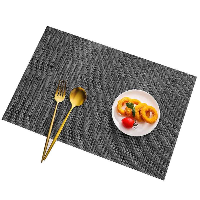 Dining Table Cushion European Style Solid Color Hotel Restaurant Heat Proof Mat Non-Slip Placemat Household Minimalist Square Western Style Pattern