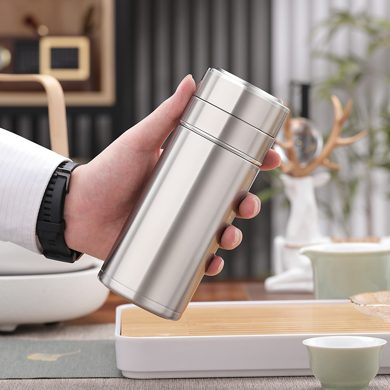 simple 316 stainless steel seamless vacuum cup tea cup tea separation portable simple water cup men‘s and women‘s water cup