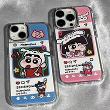 小新妮妮适用iPhone15proma苹果14plus手机壳13 12 女xs/xr补妆镜