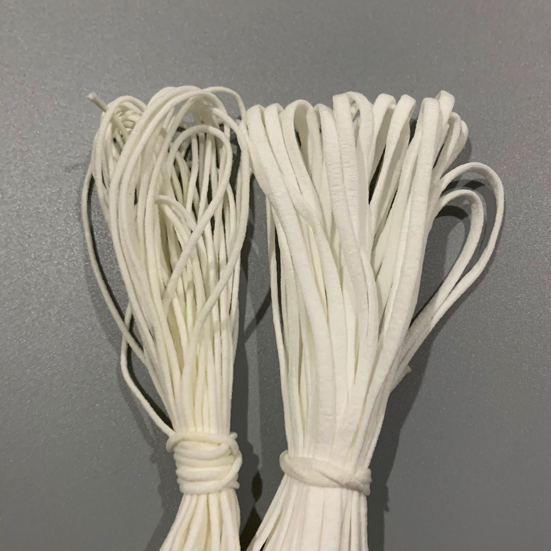 厂家45mm白色一次性口罩绳n95耳带绳锦纶氨纶弹力松紧带摇摆耳带