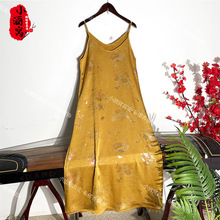 [盛世富贵]小酒窝新国风 吊带连衣裙-长110/740黑色黄色白色粉色