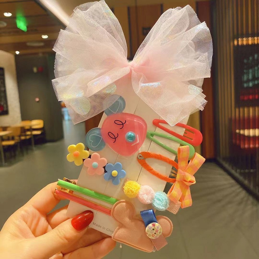 儿童头发夹子女童刘海夹可爱宝宝女孩边夹固定夹紧彩色手夹碎发