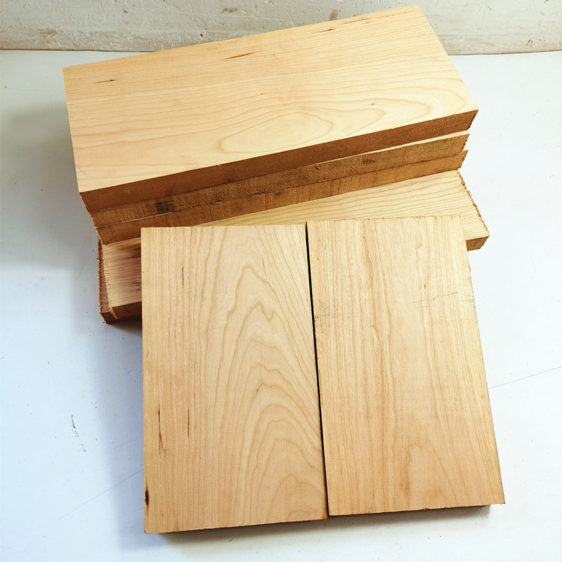 批发樱桃木木料北美小木板板材原木雕刻料挖盘料勺子料可尺寸