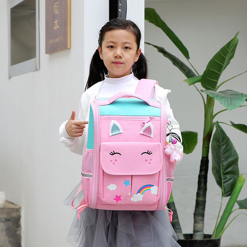 新款小学女生拉杆书包儿童双肩背包卡通高档五年级拖拉小学生书包