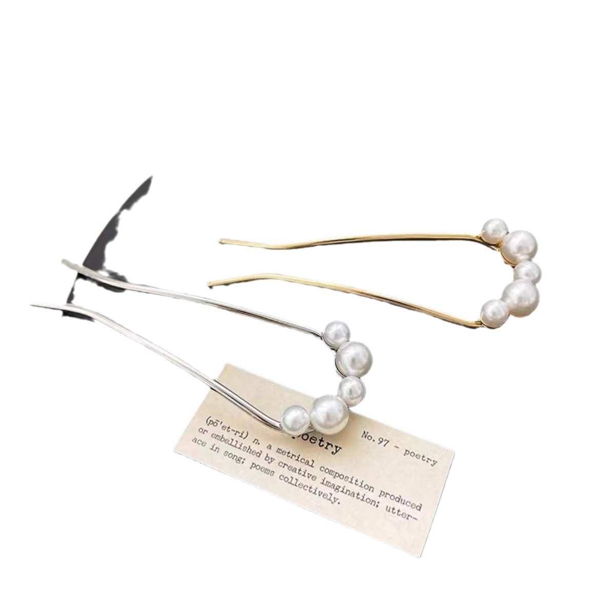 Online Celebrity Chinese U-Shaped Hairpin Updo Hair Artifact Pearl Hairpin High-Grade Ancient Style Hairpin Headdress Hairpin Hair Accessories for Women