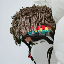 滑雪脏辫帽套同款搞怪帽子针织假发头套嘻哈个性罩配件