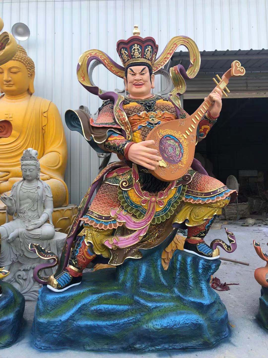 铸铜神像四大天王 汽车漆彩绘四大天王