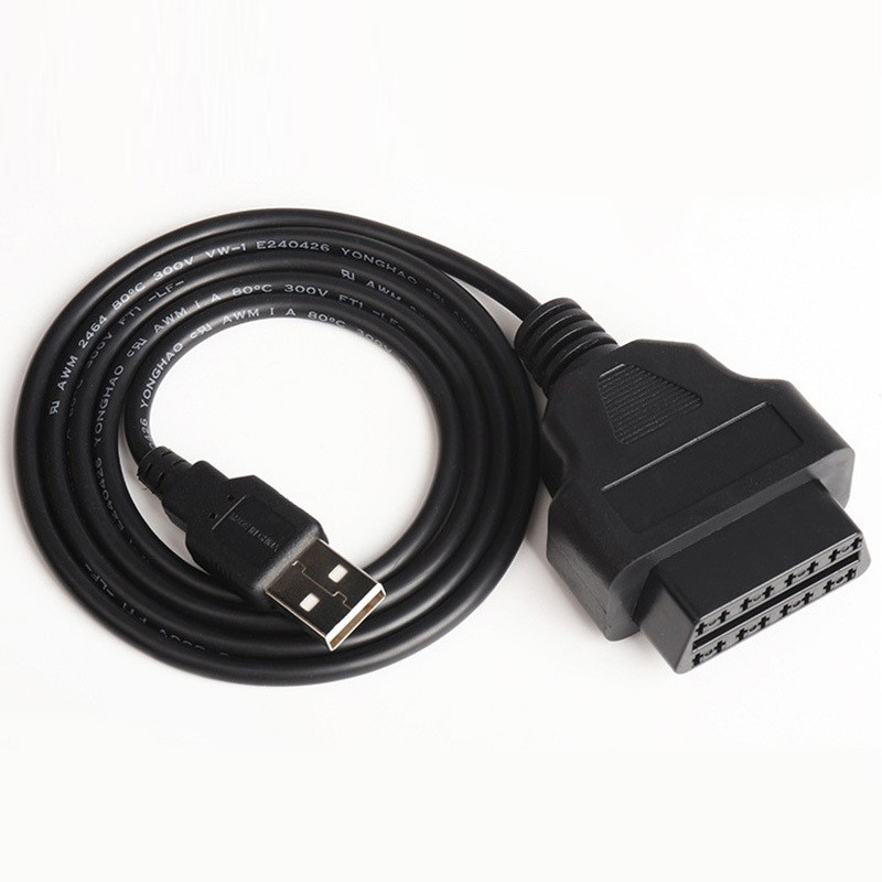OBD2母头转USB连接线汽车行车电脑obd转接线GPS取电线