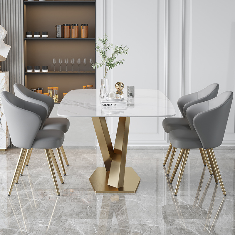 轻奢实木餐椅简约现代家用高档餐厅咖啡厅科技布椅子休闲皮艺凳子