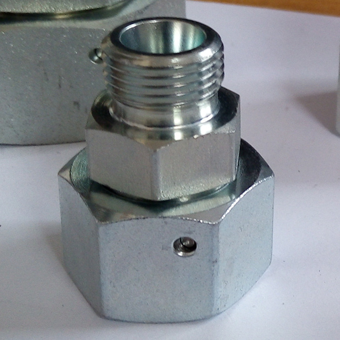 液压油管接头重型卡套式公制内外螺纹内外丝转换活接头2d