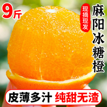 正宗冰糖橙9斤新鲜果冻甜橙水果湖南应当季手剥橙整箱批发橙子10