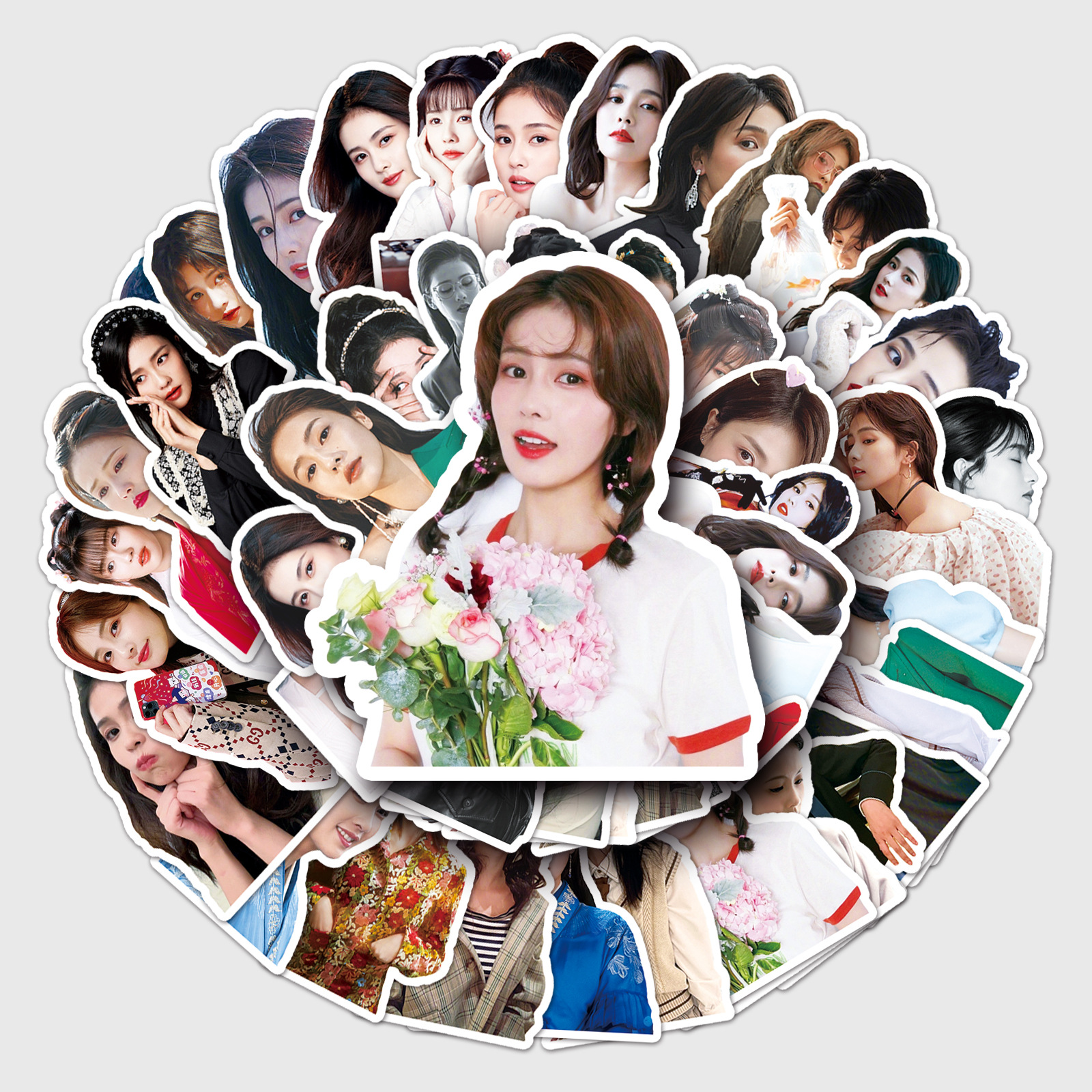 50张白鹿涂鸦贴纸 周生如故明星周边diy笔记本电脑行李箱贴纸防水