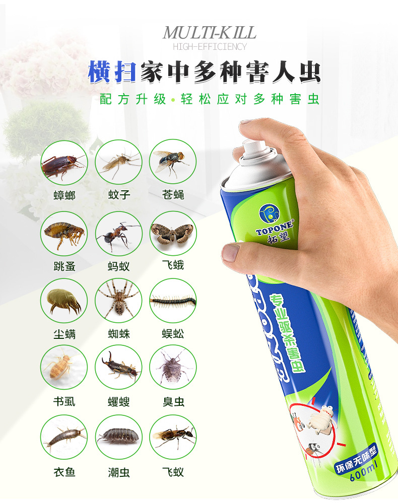杀虫剂喷雾家用灭蚊子苍蝇蚂蚁虱子跳蚤臭虫喷剂蟑螂药杀虫气雾剂