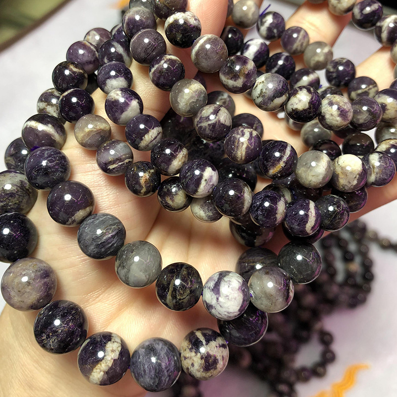 2021年夏季新款舒萤石手链苏纪石手串舒俱来伴生矿苏萤石水晶手链