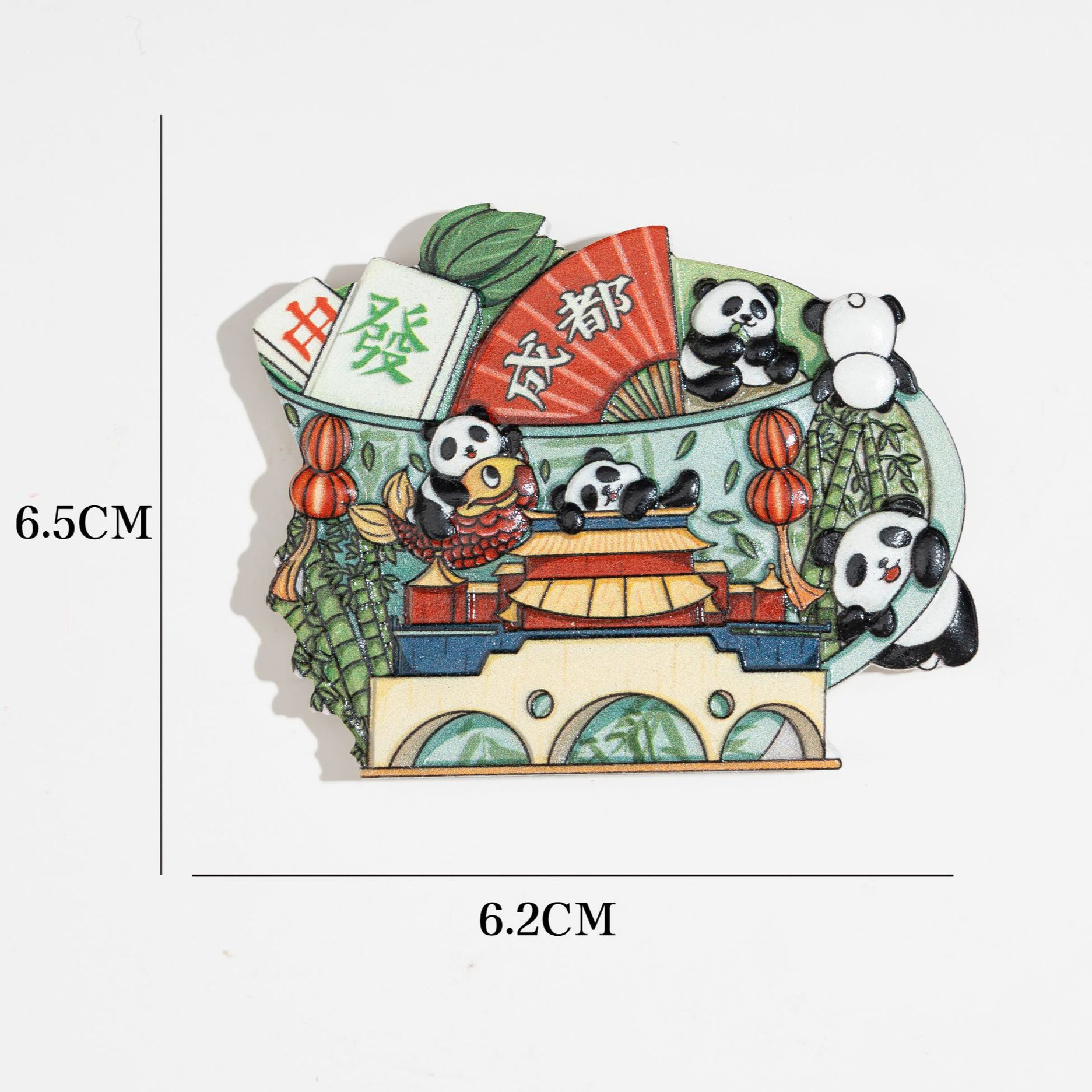 Cultural City Refrigerator Stickers Beijing Luoyang Scenic Spot Chinese Style Travel Souvenir Landmark Cartoon Three-Dimensional Magnetic Stickers