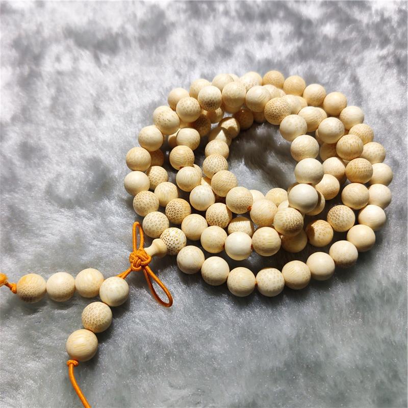 金丝竹圆珠手串高抛玉竹男女士款文玩手持念珠手链 项链108颗佛珠