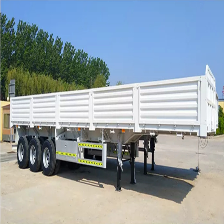 13米轻量化栏板标车侧翻半挂车 二手车厢货车 栏板运输自卸车