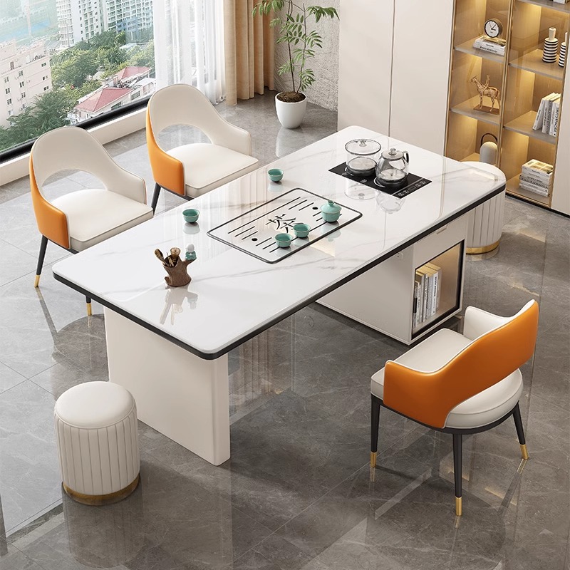 stone plate tea table balcony tea making table tea table home living room office automatic integrated boiling water tea table tea making table tea table chair combination