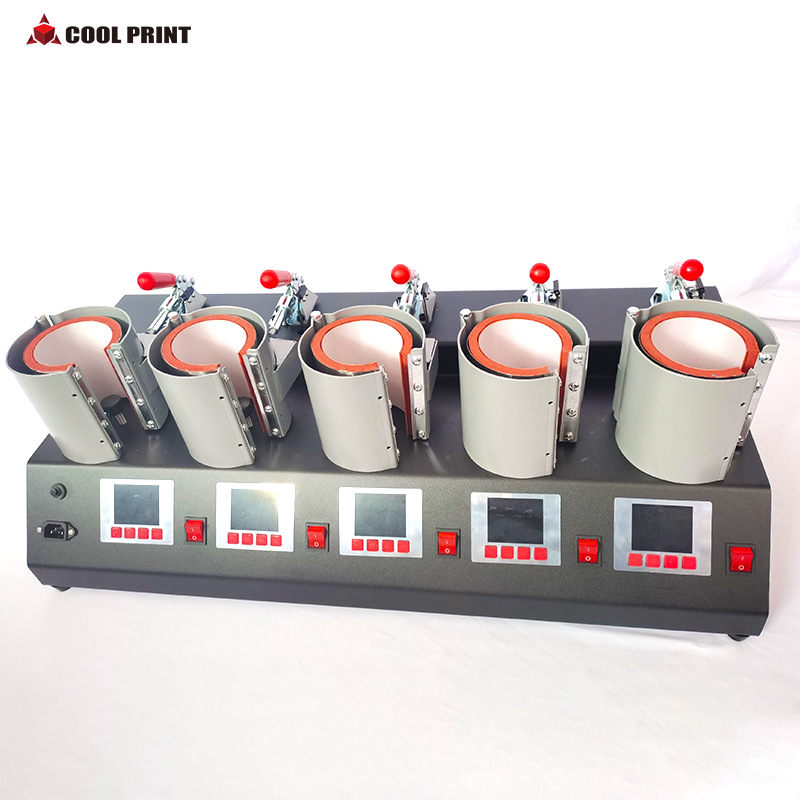 Personalized DIY Mug Machine Multiple Work Positions Five Stations Thermal Transfer Printing Mug Machine Factory Direct Sales