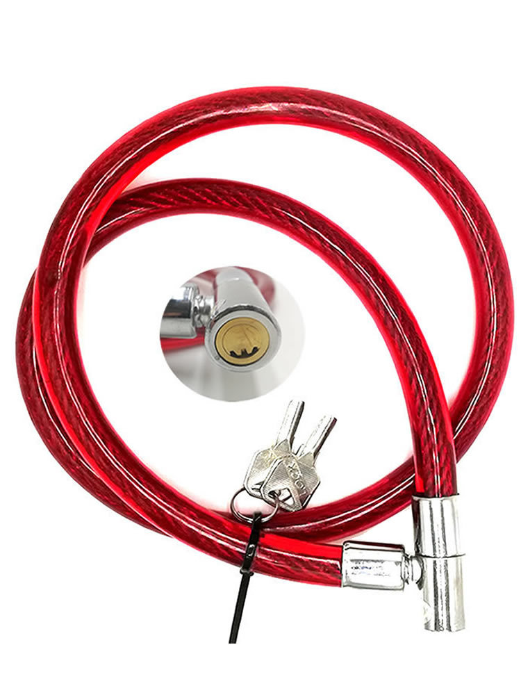 od59批发环形锁自行车锁钢丝锁细绳加粗钢缆单车小玻璃门锁链条软