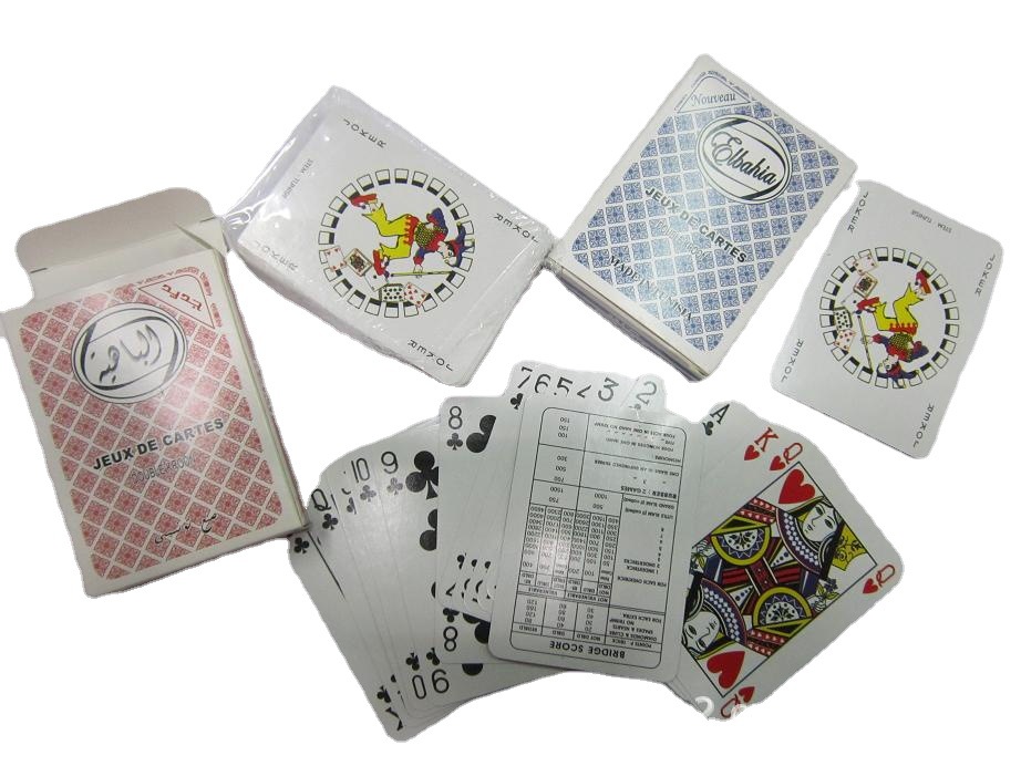 Factory Supply Tunisia Playing Cards Customized, Jeux De Card Black Heart Paper, Syria Playing Cards