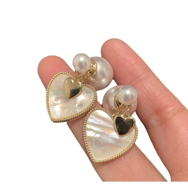 Large Pearl Earrings Women Earrings Vintage Earrings Earrings 925 High Sense Ear Studs Niche Earrings Ear Clip