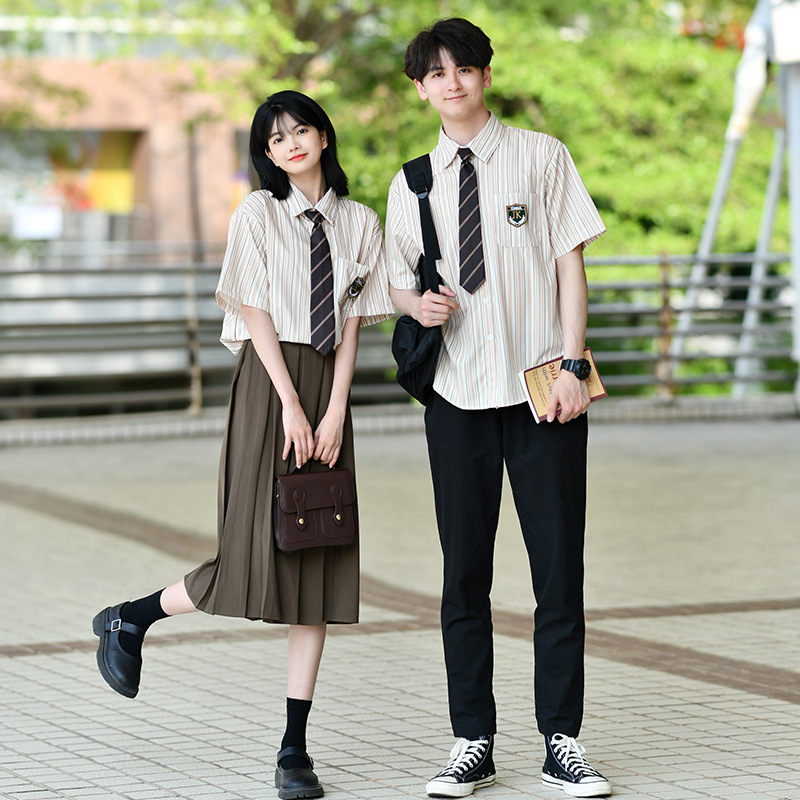 毕业照校服运动演出服初中小学生夏季套装高中生学院风jk制服班服