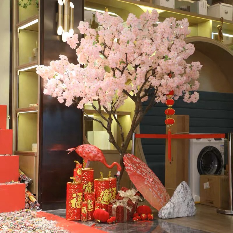 仿真樱花树大型桃花树许愿树室内酒店商场装饰造景植物婚庆包邮