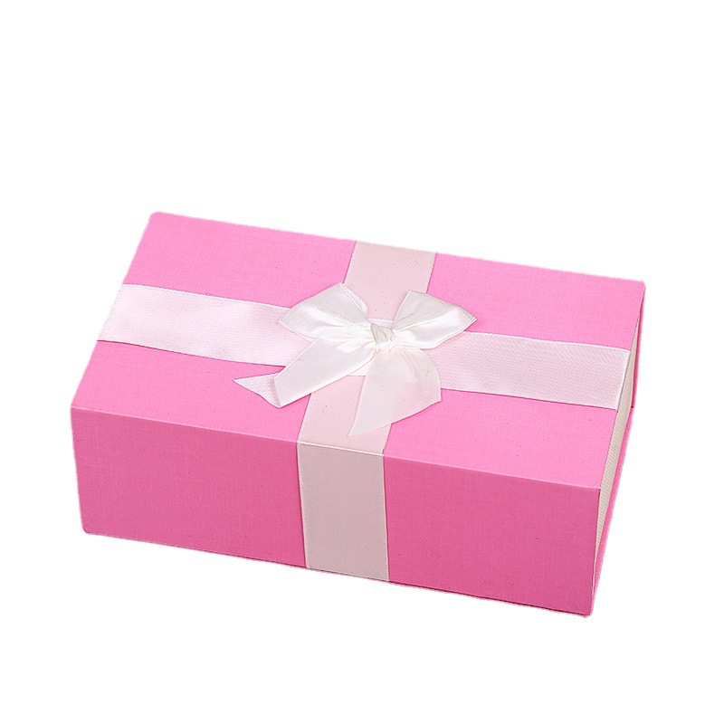 Wholesale Paper Box Pink Rectangular Packing Box Packing Boxes Creative Simple Gift Box Can Be Customized Factory Direct Sale