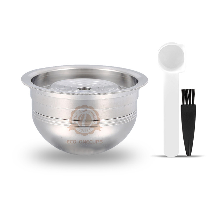 兼容雀巢 vertuo大容量不锈钢咖啡胶囊杯可重复使用咖啡过滤器壶