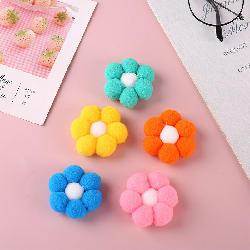 spot new fur ball sunflower high elastic clothing textile accessories decorative colorful small flowers handmade diy accessories