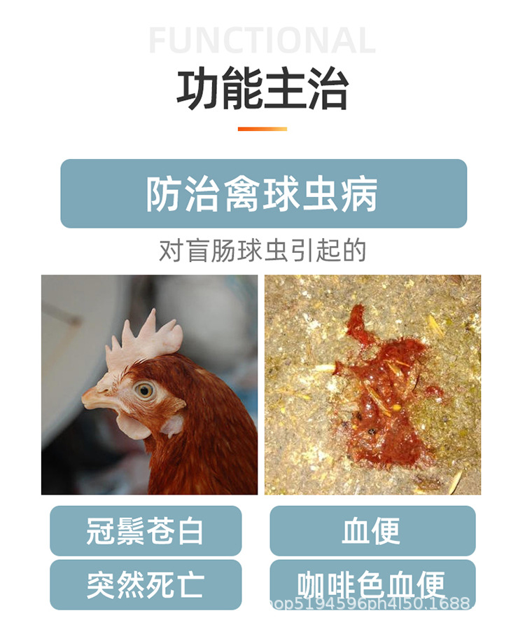 地克珠利溶液鸡用驱虫药兽用打虫小鸡兔子球虫病预防药鸡鸭鹅