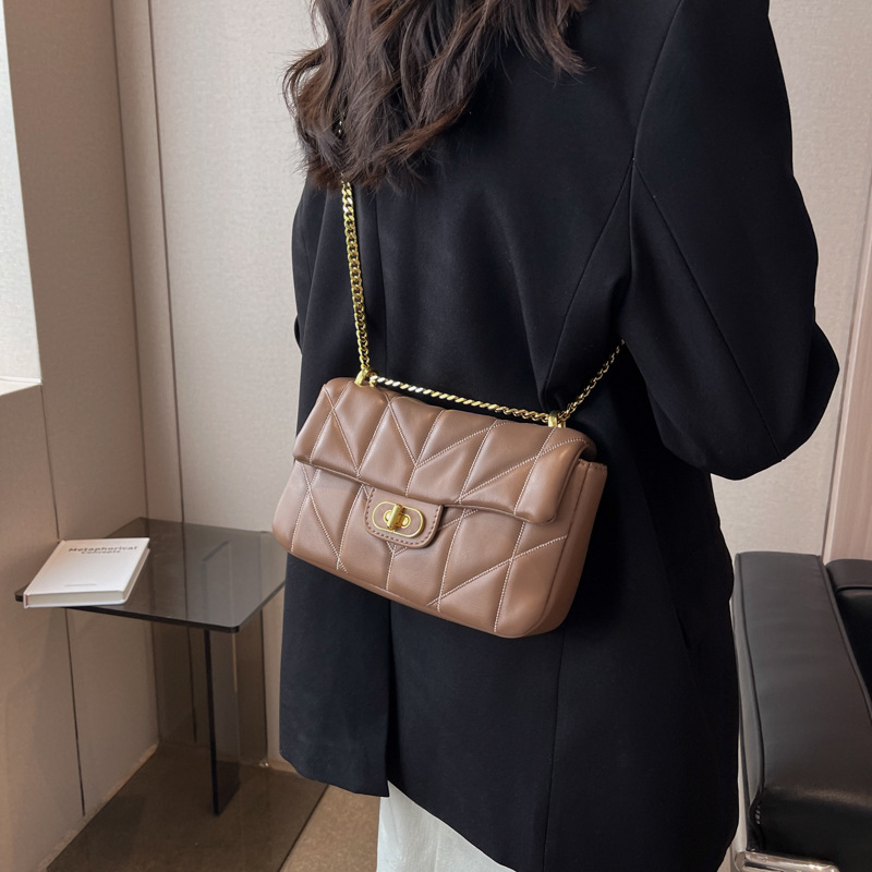 Processing Custom Bag Female 2022 Autumn and Winter New Korean Fashion Elegant Shoulder Bag Niche Chain Cross-Body Bag