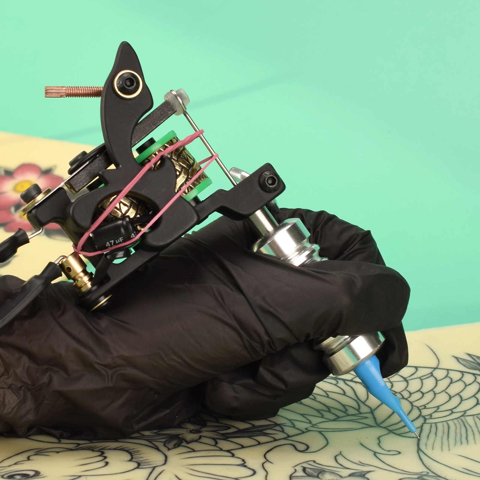 8匝半月割线铸铁架线圈纹身机 刺青机器新手初学者割线打雾设备