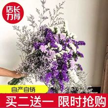 鲜花干花勿忘我情人草组合花束客厅卧室装饰插花家居摆设毕业