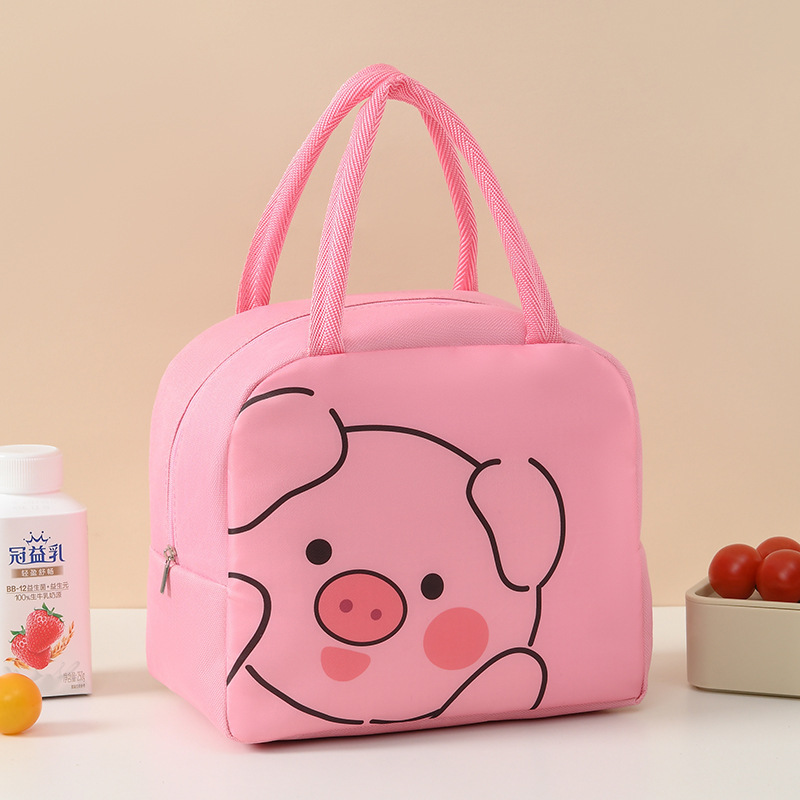 Oxford Cloth Thickened Bag Insulation Bento Portable Cartoon Convenient Handbag Lunch Box Pet Ice Preservation Cute Bag Oxford Bag