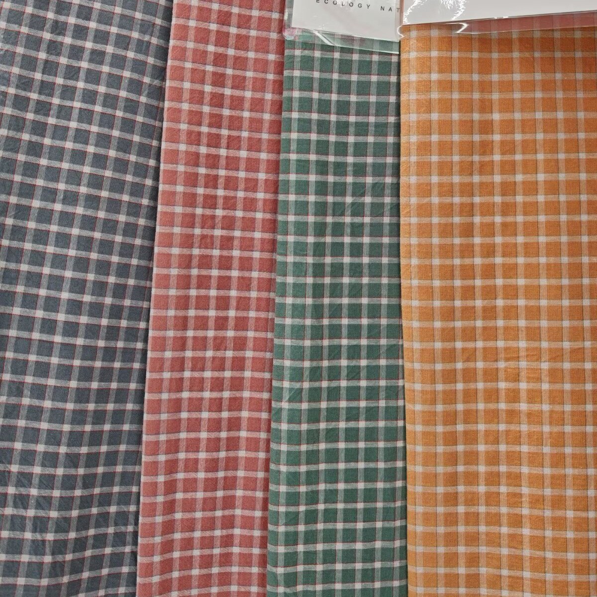 高档水洗棉布料床品面料床单被罩格子小清新布料全棉布清仓批发