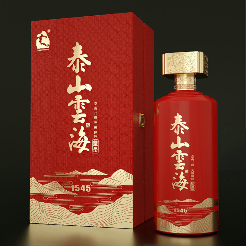 新款高白料白酒瓶空酒瓶子密封红色婚庆喜宴酒瓶套装烤花玻璃酒瓶