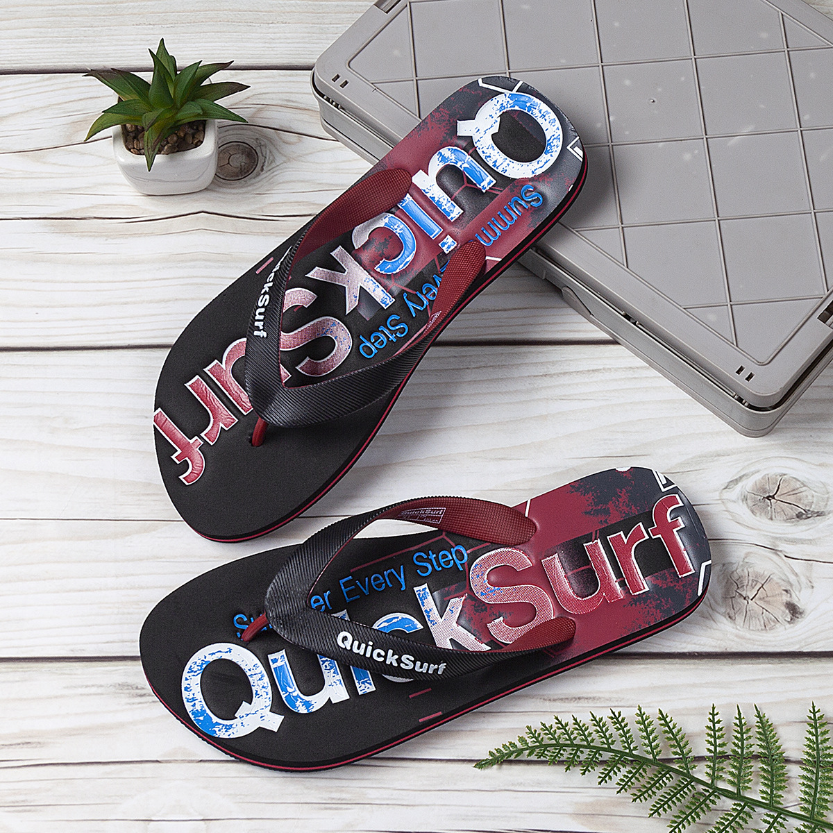 男女士拖quick surf巨速新款人字拖鞋印logo图案图片文字休闲个性