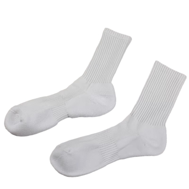 Youjia Exercise Towel Socks Autumn and Winter Men's and Women's Non-Slip Anti-Friction Sweat-Absorbent Solid Color Mid-High Tube Basketball Socks