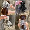 Korean Edition Lace Ponytail Hair rope love Wave bead tassels Jacobs Tousheng bow The large intestine Hairpin