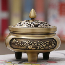 铜香炉二龙炉二龙戏珠香炉大号祠堂用炉黄铜铸造黄色仿古包邮