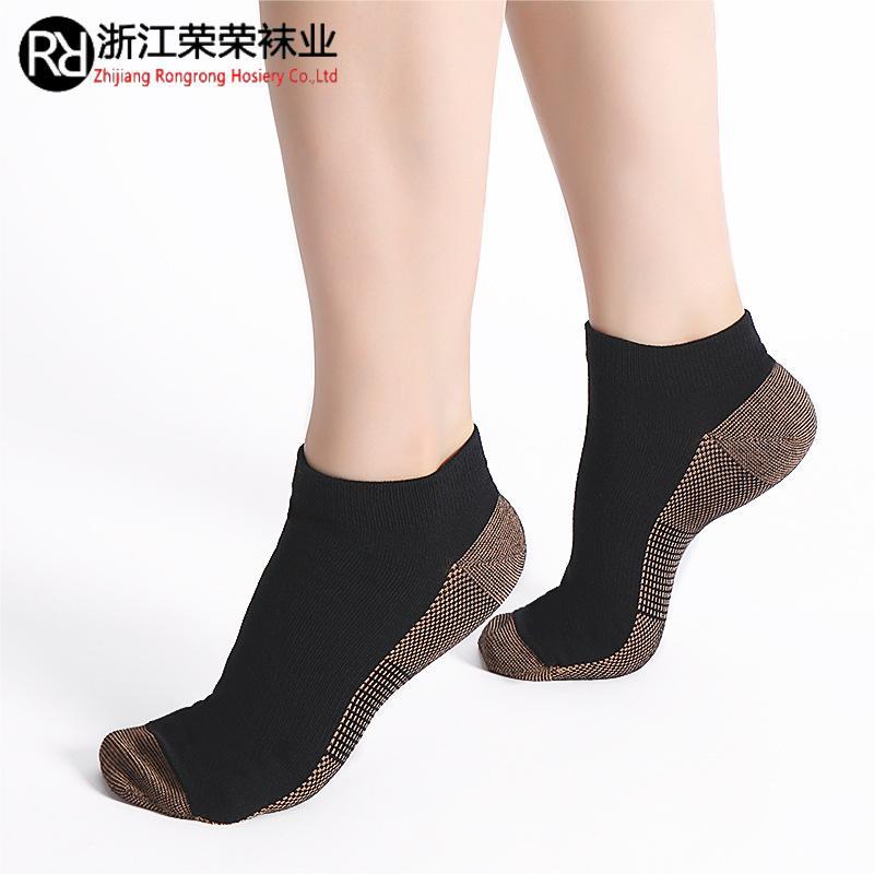 Export Cross-Border Sports Compression Socks Outdoor Sports Breathable Cotton Compression Stockings Copper Fiber Socks TV Hot Sale