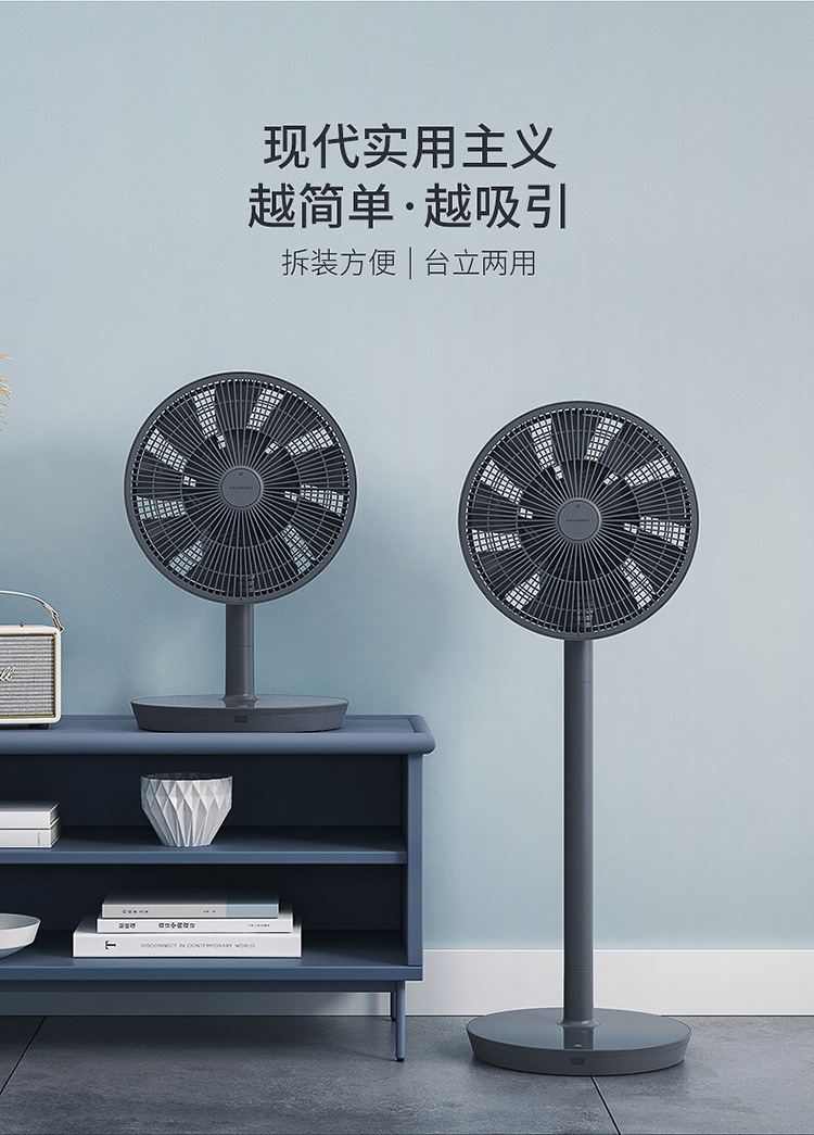 德国蓝宝空气循环扇电风扇落地家用超静音台式立式摇头大风力对流