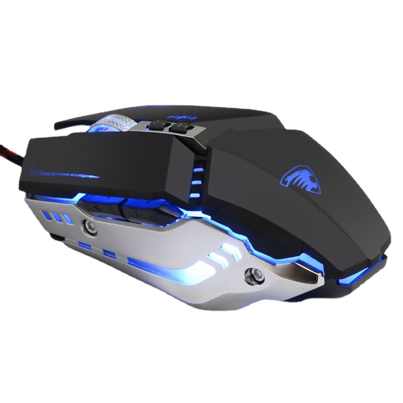 牧马人炫光专业电竞鼠标有线机械游戏宏笔记本吃鸡台式轻量化竞技